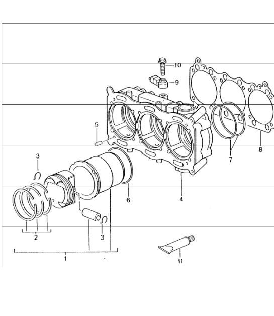 Diagram 102-05 Porsche Cayman 987C/981C (2005-2016) Motor