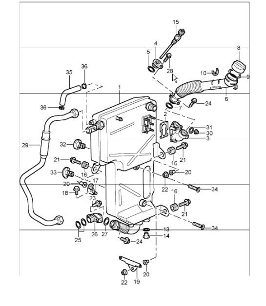 Diagram 104-05 Porsche Cayenne 92A (958) 2010-2017 Engine