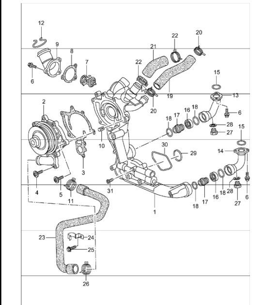 Diagram 105-00 Porsche 992 Carrera 2S Cabriolé 3.0L 