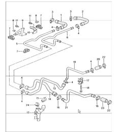 lines heating 996 TURBO 2001-05