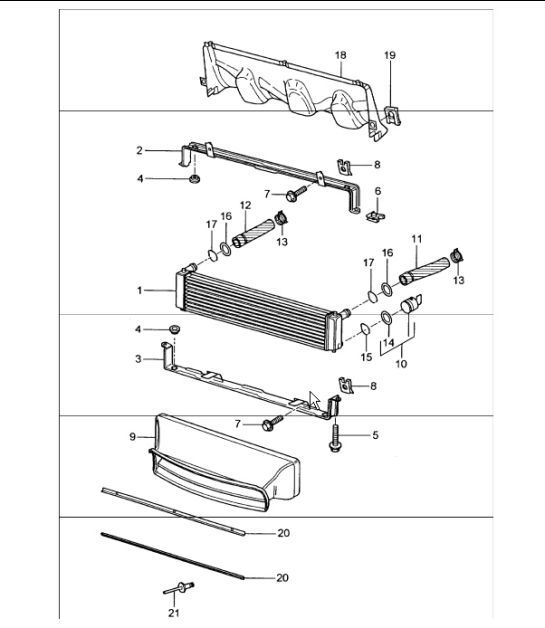 Diagram 105-17 Porsche 996 C4 3.4L 1997-08/01 Engine