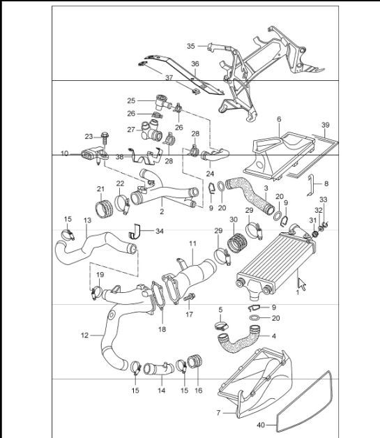 Diagram 107-20 Porsche 卡宴 E-Hybrid V6 3.0 升 V6 340 马力 