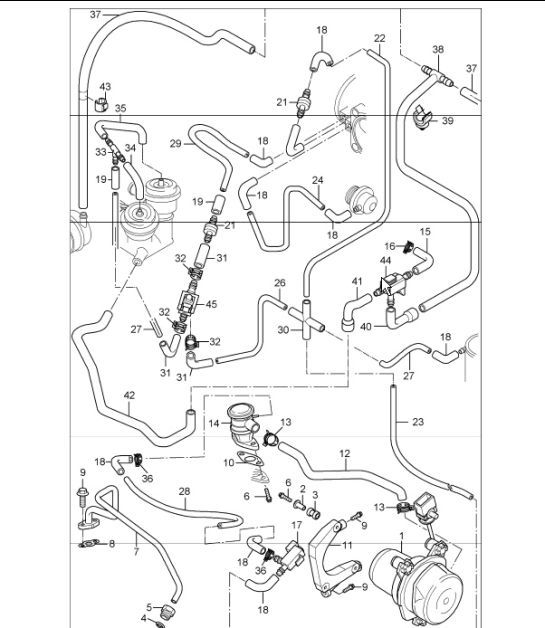 Diagram 108-05 Porsche 991 Carrera C4 3.4L (350 ch) Moteur