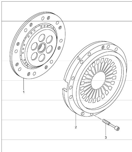 Diagram 301-01 Porsche Cayman S 3.4L 987C 2005-08 Trasmissione