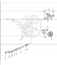 clutch release, clutch operating cylinder 996 TURBO GT2  G96.88 2001-05