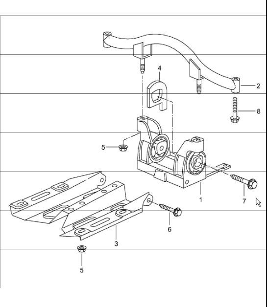 Diagram 370-00 Porsche Cayenne Turbo / Turbo S 4.8L 2007>> Transmission