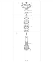 suspension shock absorber strut 996 GT2 2001-05