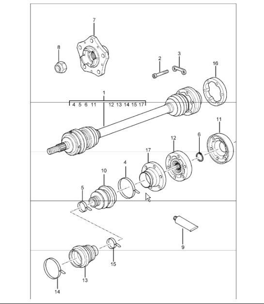 Diagram 501-05 Porsche Cayenne Turbo S E-Hybrid V8 4.0L 550Hp 