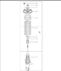 shock absorber coil spring 996 GT2 2001-05