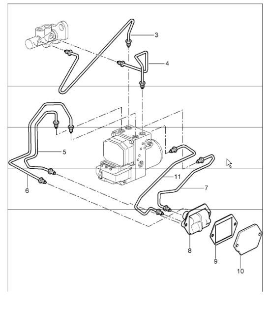 Diagram 604-06 Porsche Cayman S 3.4L 987C 2005-08 Wheels, Brakes