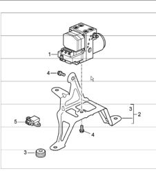 hydraulic unit, anti-lock brake system, control 996 TURBO 2001-05