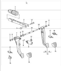pedals 996 TURBO 2001-05