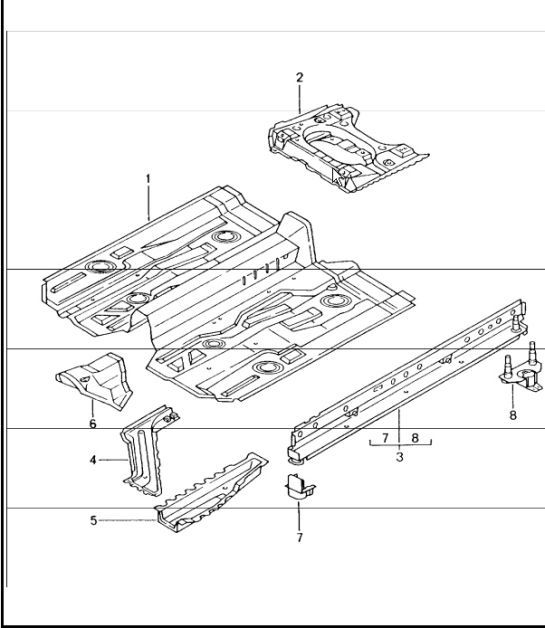 Diagram 801-20 Porsche Cayman 987C/981C（2005-2016 年）  车身