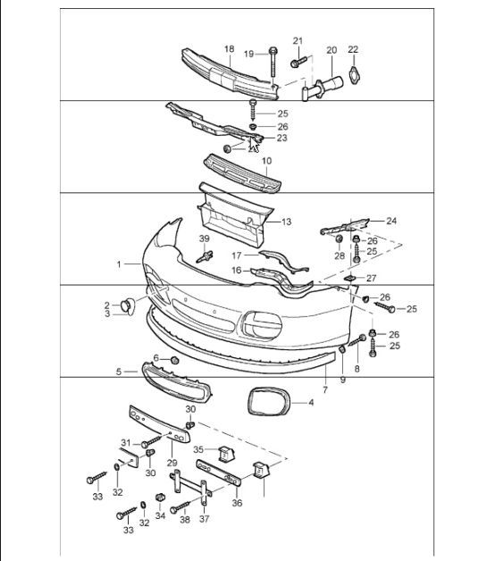 Diagram 802-02 Porsche 996（911）（1997-2005）  车身