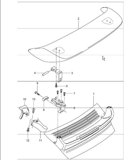 Diagram 803-08 Porsche 996 (911) (1997-2005) Body