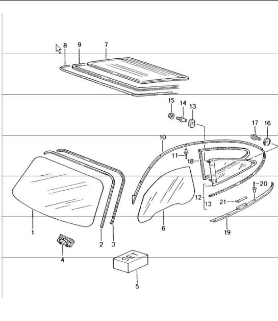 Diagram 805-00 Porsche Cayman S 3.4L 987C 2005-08 Body