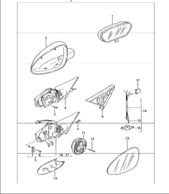 Diagram 809-10 Porsche 996 C4 3.4L 1997-08/01 Carrozzeria