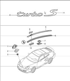 insignias decorative fittings 996 TURBO 2001-05
