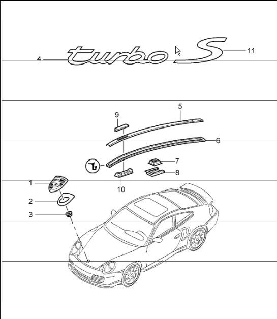 Diagram 810-00 Porsche 开曼 2.7L 981 2013-16  车身