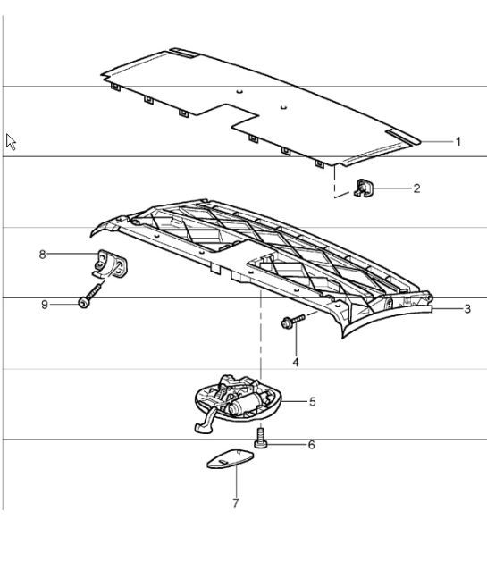 Diagram 811-05 Porsche 996 (911) (1997-2005) Carrosserie