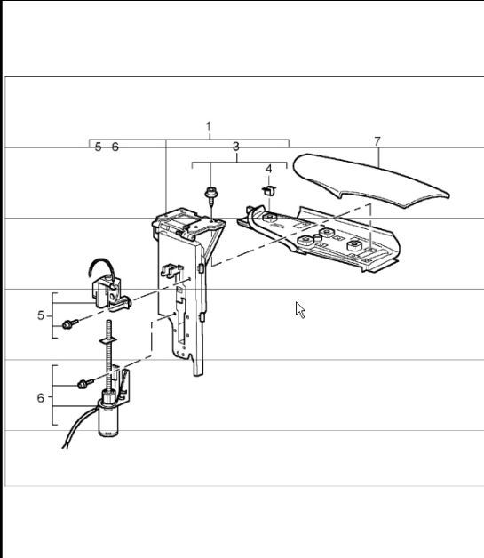 Diagram 811-11 Porsche 996 (911) (1997-2005) Carrosserie