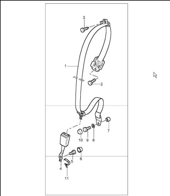Diagram 812-05 Porsche 356 (1950-1965) Carrosserie