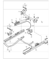 seat adjuster sports seat with height adjustment 996 TURBO / GT2 2001-05