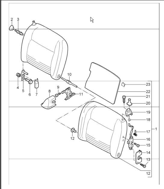 Diagram 817-75 Porsche Cayman GTS 718 2.5L PDK（365 马力）  车身