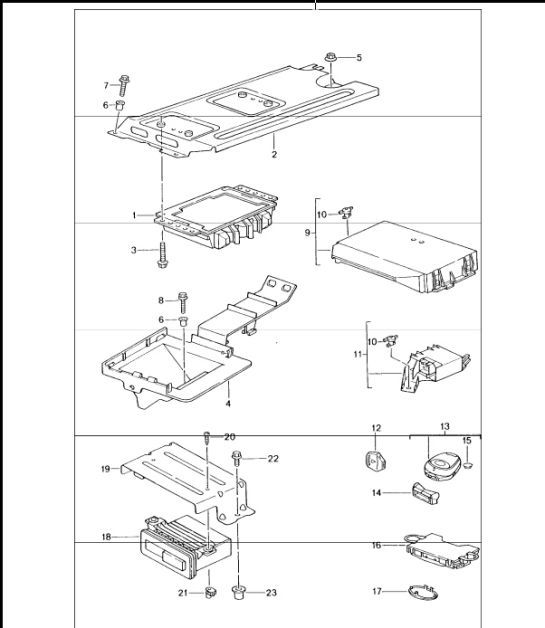 Diagram 901-03 Porsche 991 Speedster Materiale elettrico