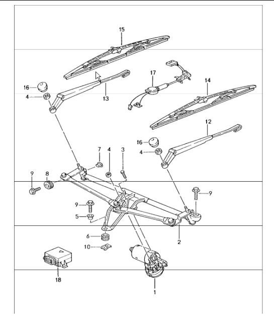 Diagram 904-00 Porsche 356B 1959-63 电子设备