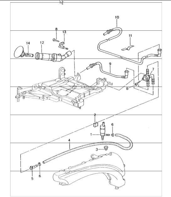 Diagram 904-20 Porsche Boxster 986/987/981 (1997-2016) Electrical equipment
