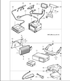 radio, navigation system, telephone 996 TURBO 2003 ONWARDS