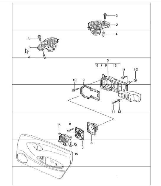 Diagram 911-05 Porsche 996 (911) (1997-2005) Équipement électrique