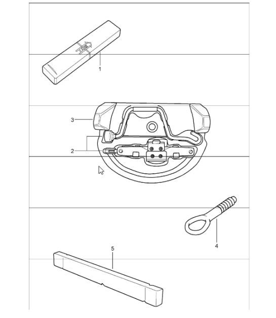 Diagram 001-00 Porsche Boxster 718 (982) 2017>> Accessori e altri 