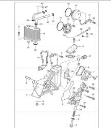 oliepomp, tandempomp voor 997.1 M96.05 3.6L COUPE / CABRIO en 997.1 M97.01 3.8L COUPE / CABRIO 2005-08