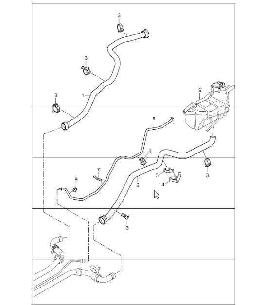 Diagram 105-05 Porsche 卡宴 Turbo / Turbo S 4.8L 2007>> 引擎