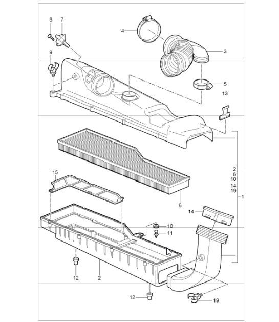 Diagram 106-00 Porsche 帕纳梅拉 2.9L V6 