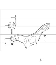 engine suspension  for 997.1 M96.05 3.6L COUPE / CABRIO and 997.1 M97.01 3.8L COUPE S / CABRIO S 2005-08