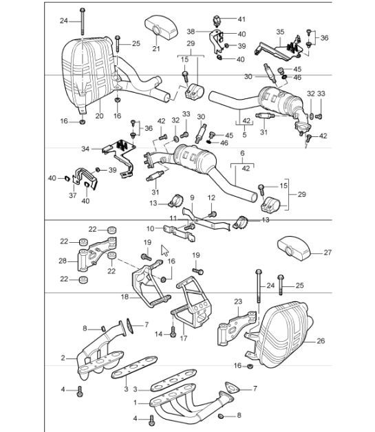 Diagram 202-00 Porsche Cayenne Coupe V6 3.0L Petrol 340Hp 
