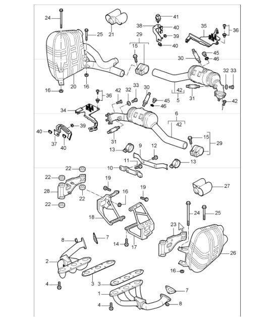 Diagram 202-01 Porsche 992 Carrera 2 3.0L 