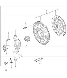 koppeling voor 997.1 M96.05 3.6L COUPE / CABRIO en 997.1 M97.01 3.8L COUPE S / CABRIO S 2005-08