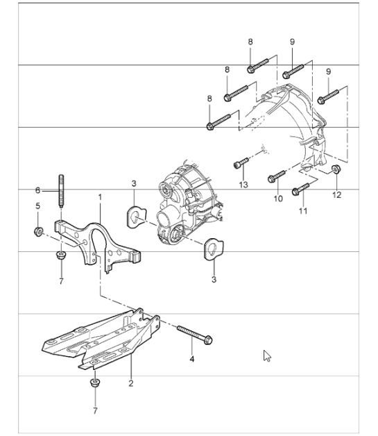 Diagram 306-00 Porsche Cayenne GTS V8 4.8L benzina 400 CV Trasmissione
