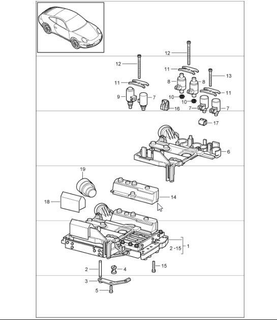 Diagram 340-05 Porsche Cayenne Turbo S E-Híbrido V8 4.0L 550 CV 