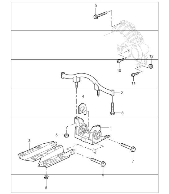 Diagram 370-00 Porsche Cayman S 3.4L 987C 2005-08 Trasmissione