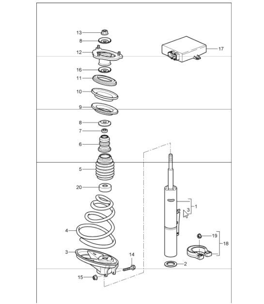 Diagram 402-01 Porsche 928 4.5L 1978-82 