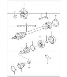 drive shaft and wheel hub 997.1 2005-08