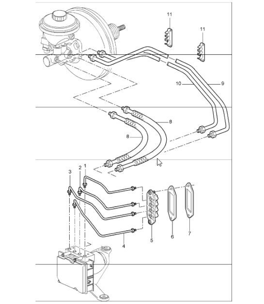 Diagram 604-05 Porsche Cayman GTS 718 2.5L PDK（365 马力） 车轮、制动器