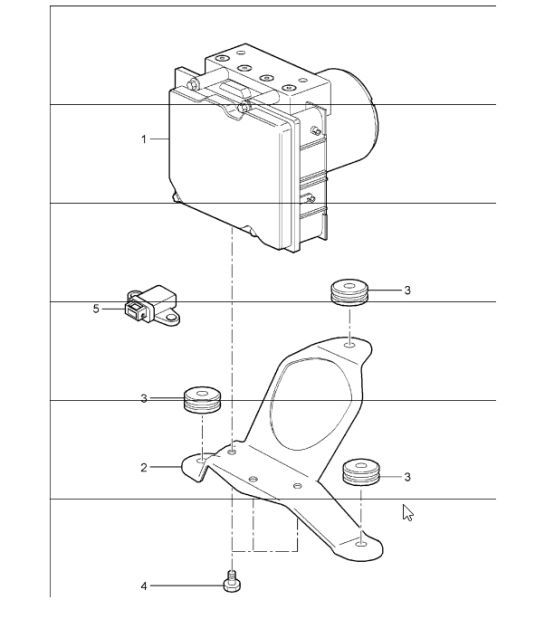 Diagram 605-00 Porsche 997 (911) MK1 2005-2008 Wheels, Brakes