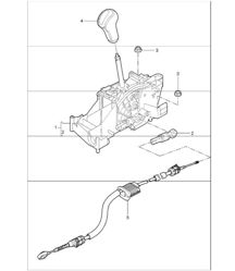 selector lever tiptronic I249 for 997.1 2005-08