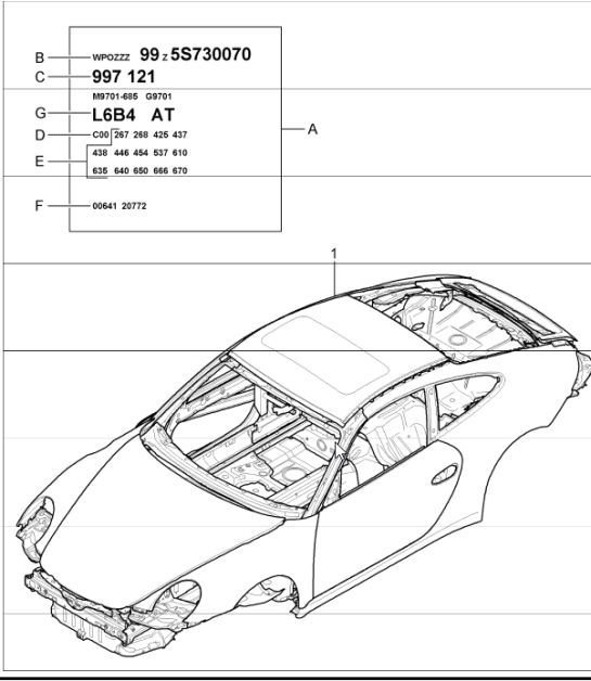 Diagram 801-00 Porsche Boxster 718 (982) 2017>> Body